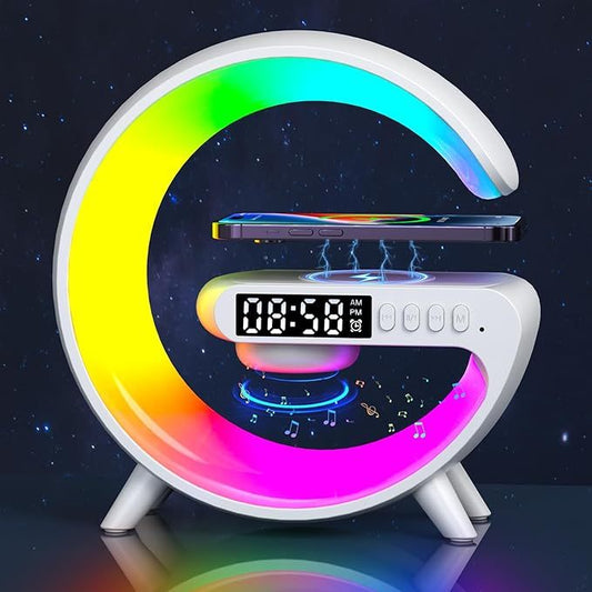 G-Shape Lamp with Speaker, Clock and Charger